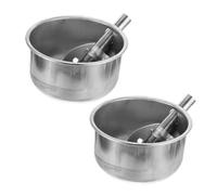 OFFSCH Puppy Water Bowl Small Animal Feeder Bowl 2 Stainless Steel Auto Water Feeder
