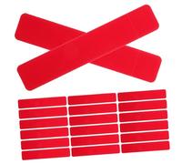 OFFSCH PVC Flock Fountain Pen Pouch 20Pcs Red Simple Style Lightweight Pen Case for School Office Use