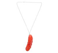 OFFSCH Realistic Hot Dog Necklace for Couples Funny Food Pendant Chain Unique Disco Accessory for Parties Daily Wear Simulation Sausage Jewelry for Individuality