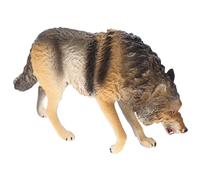 OFFSCH Realistic North American Brown Wolf Model Abs Wildlife Animal Figurine for Cognitive Learning Home Garden Desktop Decoration