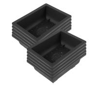 OFFSCH Rectangular Plastic Bonsai Training Pots 15pcs with Mesh Bottom and Preset Drainage Holes Deep Humidity Trays Space-saving Planters Suitable for Succulent and Bonsai Plants