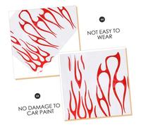 OFFSCH Red Flame Decals for Motorcycles and Cars Weather-Resistant Self-Adhesive Stickers for Bike Gas Tanks Quick Installation Decorative Hood and Bumper Graphics