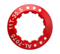 OFFSCH Red Flywheel Cover Locking Ring Aluminum Alloy for Mountain Bike | Replacement for Old or Broken Flywheel Cover, High Strength Fixed Cover, Smooth Bright Surface