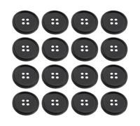 OFFSCH Resin Round Buttons Classic DIY Costume Tool 100 Pcs Black with Four Holes Sturdy and Not Easy to Deform for Sewing for Fabric and Jacket for Crochet and Needlework