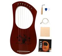 OFFSCH Retro Reindeer 7-string Harp Wooden Lyre Harp for Boys and Girls Complete Tuning Bar Cleaning Cloth Manual