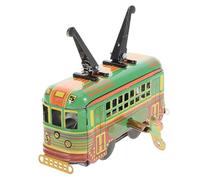 OFFSCH Retro Tinplate Die Cast Bus Friction Powered Pull Back Double London Bus Vintage Nostalgia Collectible for Trolley Vehicle with Artistic Home Decor Appeal