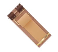 OFFSCH Retro Wall-Mounted Notepad Holder with Paper Roll, Hanging Memo Pad and Wood Pen Set, 3Pcs Kraft Color Office Organizer for Home and Desk Use