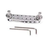OFFSCH Roller Saddle Locking Bridge for Electric Guitar Chrome Tremolo Tailpiece Guitar Parts Accessories