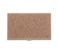 OFFSCH Rose Gold Alloy Business Card Holder Metal Name Card Case with Rhinestones for Professional Women Office and Meeting Use