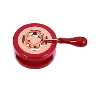 OFFSCH Rose Gold Wax Seal Warmer Retro Melting Furnace with Heat-resistant Wooden Handle Spoon for Vintage Letters Invitations Envelopes DIY Craft Sealing