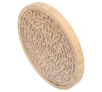 OFFSCH Round Wooden Labyrinth Maze Board for Educational Brain Teaser Enhancing Spatial Awareness Logic Thinking and Coordination Portable Learning Puzzle for Boys