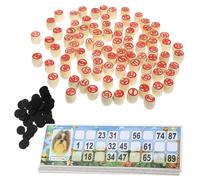 OFFSCH Russian Lotto Game Set Bingo Board Game with Calling Cards Compact Portable for Adults and Chess