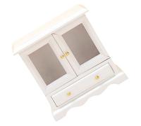 OFFSCH Scale Dollhouse Furniture Wooden Storage Cupboard with Openable Doors Mini for Tiny Doll Play House Decoration and DIY Landscape