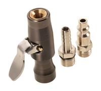 OFFSCH Self-Locking Tire Inflation Air Nozzle with Valve Stem Connector Quick Release Air Chuck for Cars Motorcycles Bikes German Type Precise Pressure Tool Accessory