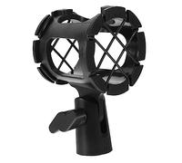 OFFSCH Shockproof Mic Mount Microphone Holder Anti Vibration Convenient to Use Black Plastic Metal Suitable for Lectures Hosting