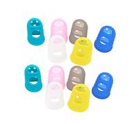 OFFSCH Silicone Finger Guards Finger Protectors for Guitar and Ukulele 10pcs Random Color Size L Skin-friendly and Sturdy for Practising Beginners