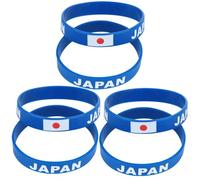 OFFSCH Silicone Wristbands Bracelets Blue Comfortable for Wearing 6 Pcs One Size Fits Most Country Flag for Games and International Matches