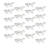 OFFSCH Silver Alloy Mini Fox Charm Pendants 20pcs for Jewellery Making