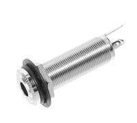 OFFSCH Silver Brass Long Thread Bass Guitar Barrel Jack Socket Plug for Reliable Signal Transmission Threaded Output Replacement Part with Quick Installation Silver Plated for Enhanced