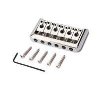 OFFSCH Silver Fixed Guitar Bridge Tailpiece Saddles for Style Electric Guitar Replacement Easy to Install Standard String Spacing