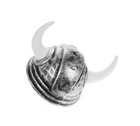 OFFSCH Silver Viking Helmet with Ox Horns Party Accessory Comfortable Secure Fit Decorative Hat for Masquerades Cosplay Festivals and Themed Celebrations Ancient Roman Warrior Style