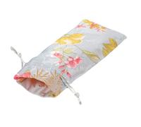 OFFSCH Small Drawstring Pouch for Jewelry and Comb Storage, 8x16cm Cotton Linen Bag with Silk-like Fabric, Small Fabric Bag for Presents and Ornament Packing