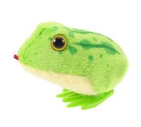 OFFSCH Soft Plush Frog Wind-up for Boy Girl Year Interactive Jumping Animal with Crawling Encouragement and Soothing Comfort Wear-resistant Cartoon Clockwork Plaything for Motor Skill
