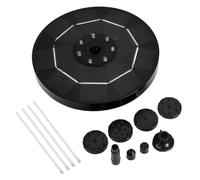 OFFSCH Solar Powered Floating Fountain Pump with LED Outdoor Bird Bath and Water Circulation Pump Dry Burning Protection for Garden Decoration and Water Aeration Random Color