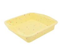 OFFSCH Square Silicone Bakeware Non-Stick Cake Mold 9-inch Yellow Loaf Pan Bread Mold for Home Baking