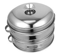 OFFSCH Stackable Stainless Steel Bun Steamer Basket with Lid for Cooking and Steaming Food, Sturdy Food Steaming Pot Insert Suitable for Kitchen Use