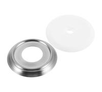 OFFSCH Stainless Steel Remodeling Trim Ring with Foam Gasket, Bathtub Trim Plate for Bathroom Use, Easy Installation and Pipe Concealment, 1-1/2 Inch Id and 3-5/8 Inch Od