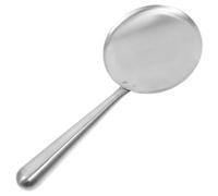 OFFSCH Stainless Steel Rice Serving Spoon Tofu Ladle - Flat Bottom Cooking Scoop Comfortable Handle for Asian Food Preparation at Home or Restaurants (27 X 11.8 X 2.5 CM)