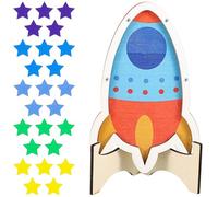 OFFSCH Star Reward Jar with 25 Wooden Stars Boxwood Incentive Reward Jar for Classroom Behavior Motivation for ‘positive Reinforcement and School Use