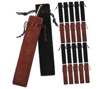 OFFSCH Stationery Storage Bags Velvet Drawstring 50 Pcs Bulk Packaging Pen Pouches Single Pen Sleeves for Student Office Use