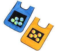 OFFSCH Sticky Vest and Balls Set, Large Orange and Blue Outdoor Interactive Throwing Game for Boys and, Parent Sports Training and Sensory Integration Equipment with 5 Random Color