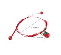 OFFSCH Strawberry Braided Friendship Bracelet for Handmade Beaded Rope Jewelry Cute Fruit Design Wristband to Celebrate Friendship and Style