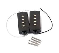OFFSCH String Electric Bass Pickups Set Output Alnico Open Style Bridge Neck Pickups for Pb Bass Guitar Easy Installation Wax Potted to Reduce Feedback Black