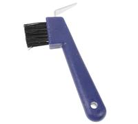 OFFSCH Sturdy Hoof Pick Supple Grip Reinforced Hook Portable Horse Hoof Cleaning Tool for Horseshoes Essential Grooming Brush with Iron and Plastic Material Random Color