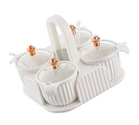 OFFSCH Sturdy Kitchen Spice Box with Transparent Lid and Spoon Hips Condiment Container for Seasonings Spices and Condiments Easy Clean Storage Jar for Organized Cooking