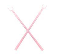 OFFSCH Telescoping Clothes Reach Pole Adjustable Portable Clothes Drying Rod 1 Meter 2pcs Pink Plastic Retractable Hanger Pole for Ceiling Balcony Washing Line