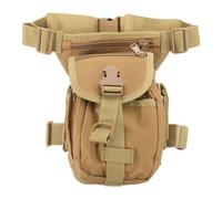 OFFSCH Thigh Bag: Drop Leg Bag for Women Men - Motorcycle Storage Tank Pouch with Strap - Fanny Pack for Racing Bike Cycling Horse Riding Hiking Camping Khaki