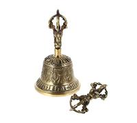 OFFSCH Tibetan Bell Dorje Handle Buddhist Handbell for Ancestral Temple Bell for Meditation