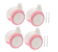 OFFSCH Toddler Wheel Replacements and Push Toy Wheels for Infant Walking Aids 4pcs Pink Screw-on Compatible Baby Walkers and Toddler Cars