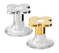 OFFSCH Toilet Button Top Handles 2pcs Abs Flower Shaped for Tank