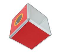 OFFSCH Transparent Red Aluminum Alloy Lottery Box Medium Raffle Ticket Storage Organizer for Donation Ballot Fundraising and Game Events