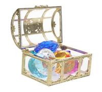OFFSCH Treasure Chest with Gems Sinking Pool Diving for Boys and Pirate Treasure Box for Summer Swimming and Underwater Play Random Color
