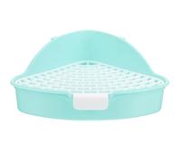 OFFSCH Triangle Shaped Plastic Pet Toilet Box with Detachable Design and No Odour, Suitable for Chinchillas and Small Animals, for Daily Life and Corner Placement a Rabbit or Hamster