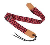 OFFSCH Ukulele Strap for Kids and Adults, Red Weaving Nylon Shoulder Belt, Adjustable Ukulele Accessory for Acoustic and Electric Instruments, Suitable for Soprano and Concert Models