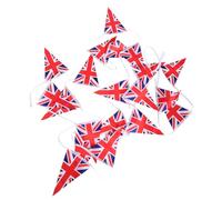 OFFSCH Union Jack Triangle Flag Bunting Banner Portable Polyester String Decor for Outdoor Parties Festivals National Celebrations with Triangle Bunting Photo Prop