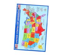 OFFSCH Usa Map Poster for Classroom Detailed Wear Resistant Educational Geography Chart Bright Colors for Home School Nursery Kindergarten Learning Engaging Geography Tool for Students